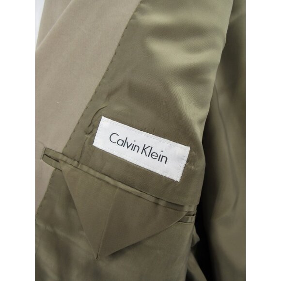 Calvin Klein Sport Coat 42 Tan Blazer Slim Fit Business Canvas NEW - Picture 13 of 15